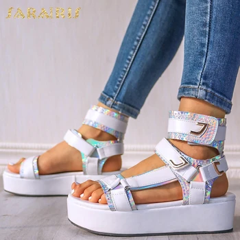SARAIRIS Brand For Drop Ship White Large Size 43 INS Flat Platform Fashion Woman Sandals Summer Shoes 
SARAIRIS Brand For Drop Ship White Large Size 43 INS Flat Platform Fashion Woman Sandals Summer Shoes