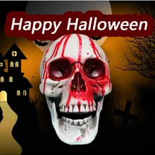 Cabeça Resina Réplica humano Dividido 3D Crânio Molde para Halloweeen Decoração Festa DIY Crânio Halloween Suprimentos Casa Assombrada(China)