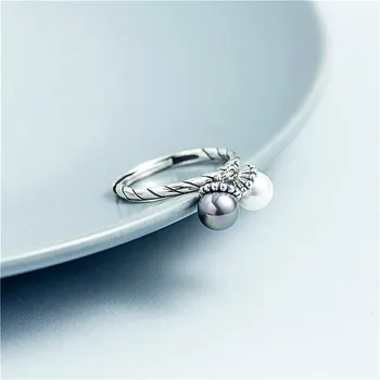 925 Sterling Silver High Quality Pearls Rings For Womenfashion Fine Jewelry Simple Femme Open Ring Vintage Temperament 925-872
925 Sterling Silver High Quality Pearls Rings For Womenfashion Fine Jewelry Simple Femme Open Ring Vintage Temperament 925-872
