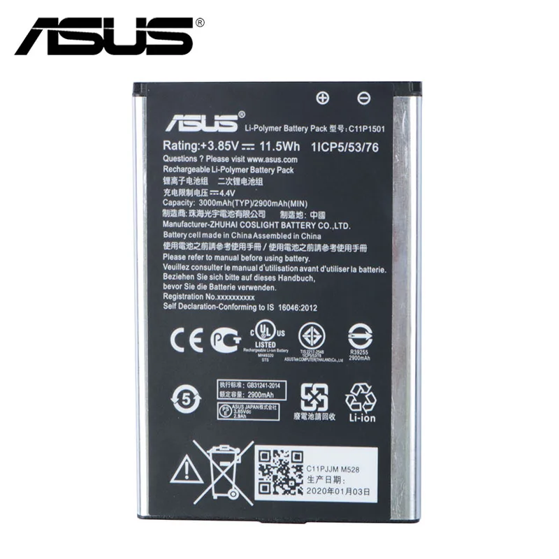 Аккумулятор ASUS C11P1501 для ZenFone2 оригинальная батарея Laser 5 5/6 дюймов ZE550KL ZE601KL Z00LD Z011D