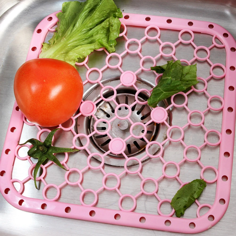 Practical Heat Insulation Fruits Kitchen Multifunctional Placemat For Dish Sink Draining Board Vegetable Hanging Square Pad | Дом и сад