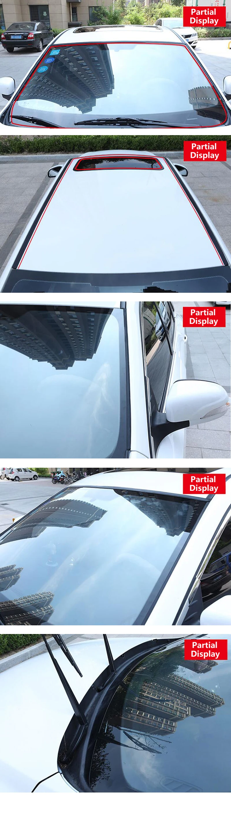 2M Car Windshield Roof Rubber Seal Strip Noise Insulation - Foto 12