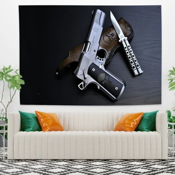 Tapestry Artwork Pistol Arms Weapon & Gun Wallpapers Wall Hanging Tapestries Decor Wall Cloth Bedspread Towel Home Decoration
Tapestry Artwork Pistol Arms Weapon & Gun Wallpapers Wall Hanging Tapestries Decor Wall Cloth Bedspread Towel Home Decoration