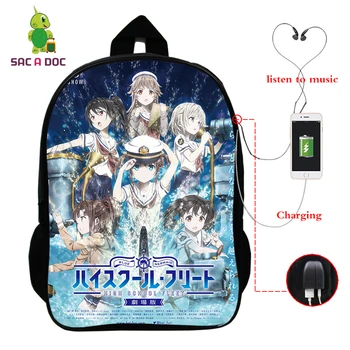 Mochila Escolar Anime Backpack High School Fleet Movie School Bags for Teenage Girls Travel Backpack USB Charge Laptop Bags Men
Mochila Escolar Anime Backpack High School Fleet Movie School Bags for Teenage Girls Travel Backpack USB Charge Laptop Bags Men