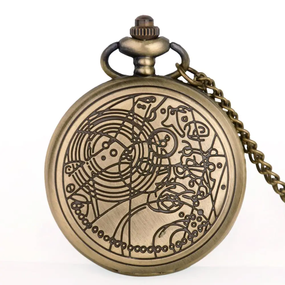 

Antique Steampunk Movie Theme Pocket Watch Bronze Quartz Pendant Clock Gift Men Women Kids reloj de bolsillo Fob Watch