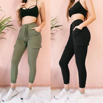 Women Summer Skinny Pencil Pants Casual Elastic Drawstring Pockets Mid Waist Slim Hips Ankle-Length Trousers Ladies Black Pants
Women Summer Skinny Pencil Pants Casual Elastic Drawstring Pockets Mid Waist Slim Hips Ankle-Length Trousers Ladies Black Pants