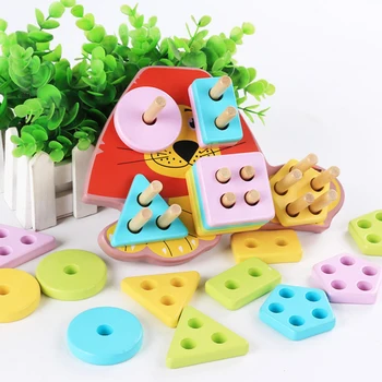 DOLLRYGA children enlightenment wooden toy 3D color shape lion insert board knutselen kinderen early education toy for children
DOLLRYGA children enlightenment wooden toy 3D color shape lion insert board knutselen kinderen early education toy for children