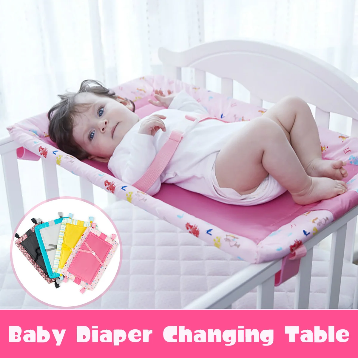 Baby Kids Diaper Changing Tables Dresser Top For Best Infant Diaper Change Non-Skid Bottom Safety Strap Adjustable
Baby Kids Diaper Changing Tables Dresser Top For Best Infant Diaper Change Non-Skid Bottom Safety Strap Adjustable