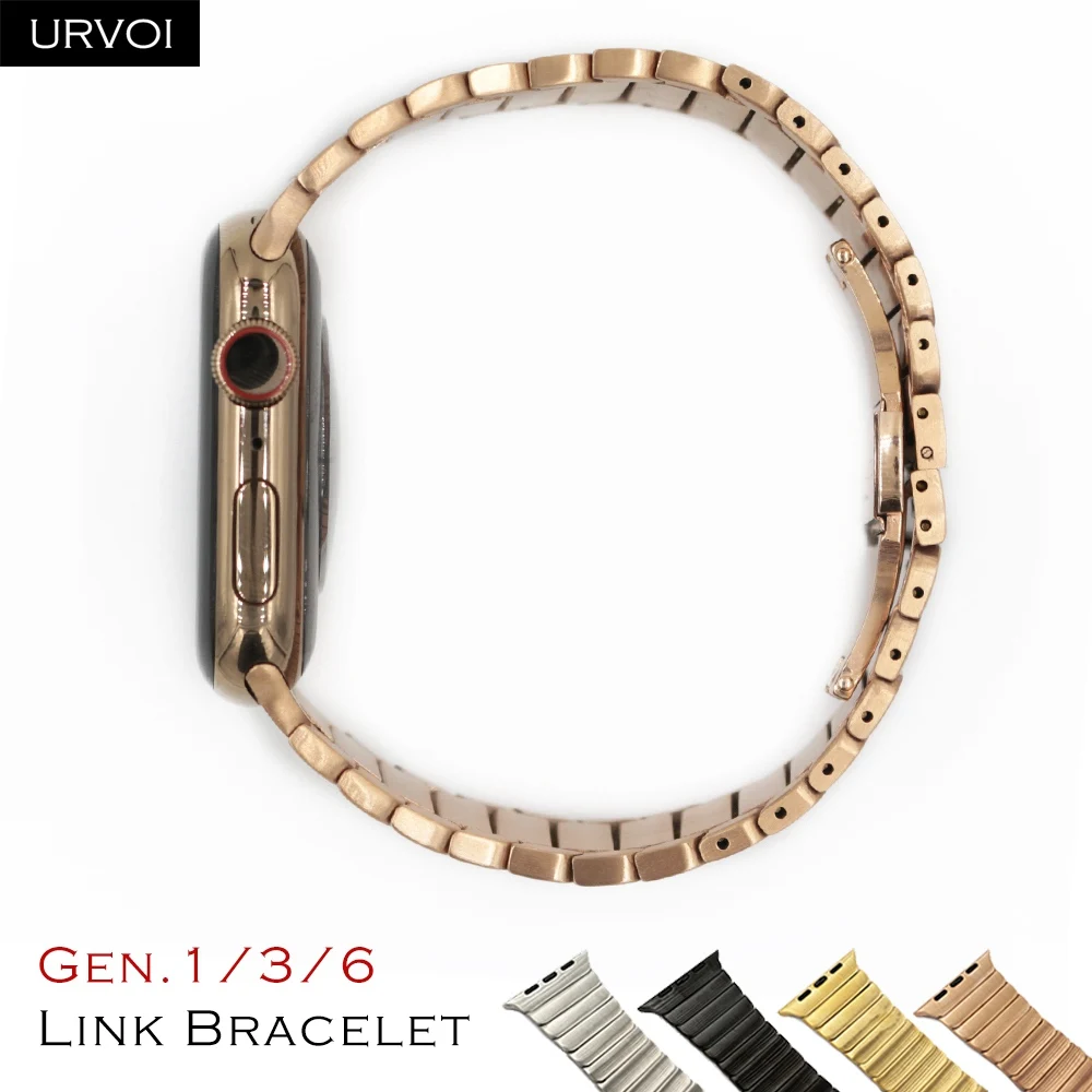 Браслет URVOI из нержавеющей стали регулируемый браслет 6 го и 3 поколения для apple watch