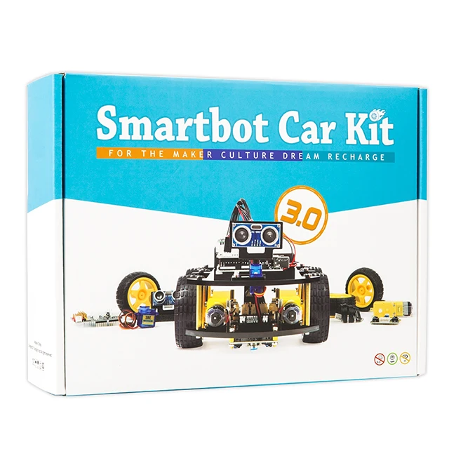 

A2-Project Smart Robot Car Kit for arduino uno with Ultrasonic Sensor, For Bluetooth module,ect Educational Toy Car With CD