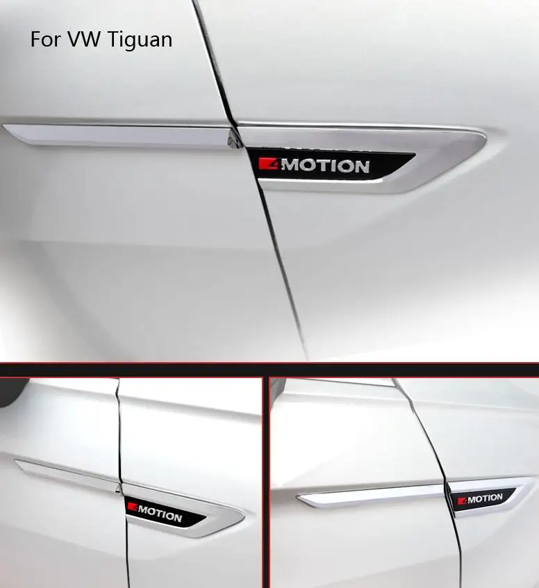 Фото Значок-эмблема для бокового крыла автомобиля VW Tiguan 2016 2017 2018 2019 2020 mk2 с 4 наклейками