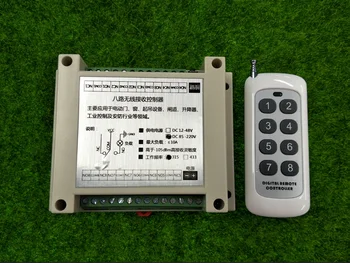 433mhz Universal AC 110V 220V 10A relay 8CH RF Remote Control Switches Receiver& Transmitters Switch power on/off
433mhz Universal AC 110V 220V 10A relay 8CH RF Remote Control Switches Receiver& Transmitters Switch power on/off
