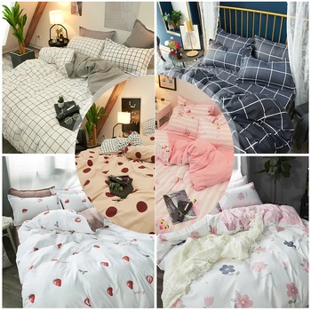 Printed and Solid Color Plaid Solid Bedding Set Household Bedding Set 4pcs High Quality Cute Patterns and Star Flowers
Printed and Solid Color Plaid Solid Bedding Set Household Bedding Set 4pcs High Quality Cute Patterns and Star Flowers