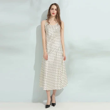 High Quality Summer New Women'S Fashion Party Casual Sexy Beach Outing Vintage Elegant Chic Dot Print Acetate Sling Midi Dress
High Quality Summer New Women'S Fashion Party Casual Sexy Beach Outing Vintage Elegant Chic Dot Print Acetate Sling Midi Dress