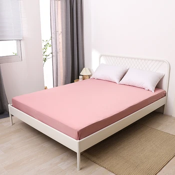 Modern Knitted Cotton Bed Sheet Soft With Elastic Band Mattress Protector Solid Color Dyeing High Quality Sheet Home Textile
Modern Knitted Cotton Bed Sheet Soft With Elastic Band Mattress Protector Solid Color Dyeing High Quality Sheet Home Textile