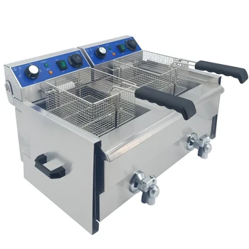 Commercial Electric Deep Fat Fryer Temperature Control Twin Deep Fryer Stainless Steel Frying Basket Fish Chicken French Fries
Commercial Electric Deep Fat Fryer Temperature Control Twin Deep Fryer Stainless Steel Frying Basket Fish Chicken French Fries