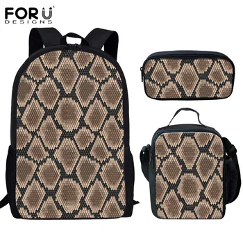FORUDESIGNS Snakeskin Python Skin Pattern Teenager Schoolbag Set for Kids Toddler Fashion Orthopedic Bookbags Girl Backpack
FORUDESIGNS Snakeskin Python Skin Pattern Teenager Schoolbag Set for Kids Toddler Fashion Orthopedic Bookbags Girl Backpack