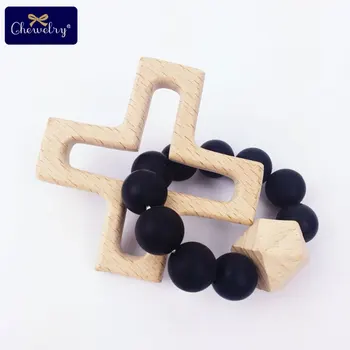 CHELWRY 1PC Baby Silicone Teether Cross Bracelet Silicone Beads Wooden Pandent Rodent Bead Rattles For Children Product BPA Free
CHELWRY 1PC Baby Silicone Teether Cross Bracelet Silicone Beads Wooden Pandent Rodent Bead Rattles For Children Product BPA Free