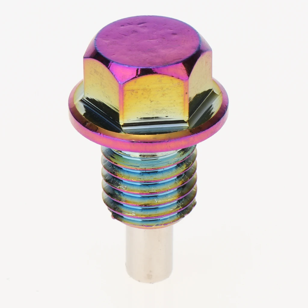 Dazzle Anodized Magnetic Engine Oil Pan Drain Sump Filter Adsorb Plug Bolt with Washer Dazzle Anodized Magnetic Engine Oil Pan Drain Sump Filter Adsorb Plug Bolt with Washer
