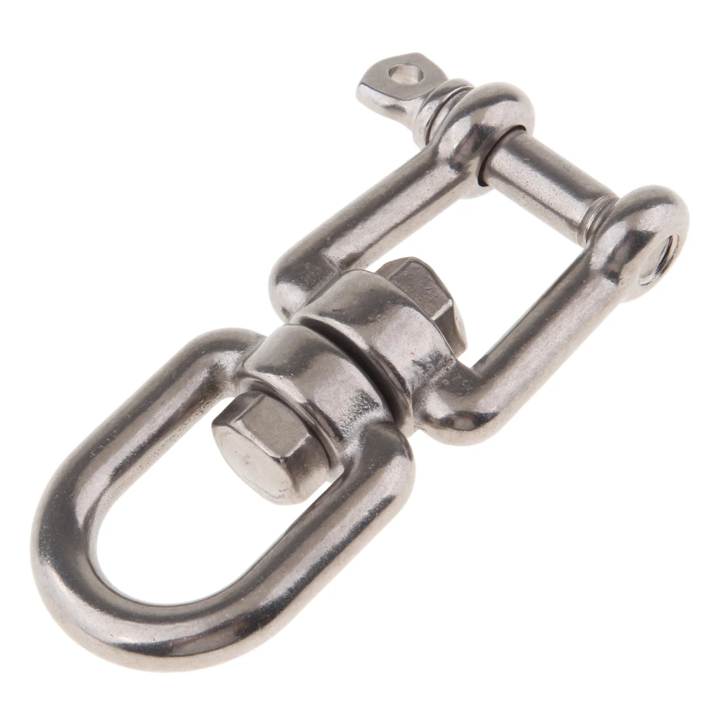 Stainless Steel Anchor Chain Eye Shackle Snap Hook Swivel Jaw 8mm Silver Stainless Steel Anchor Chain Eye Shackle Snap Hook Swivel Jaw 8mm Silver