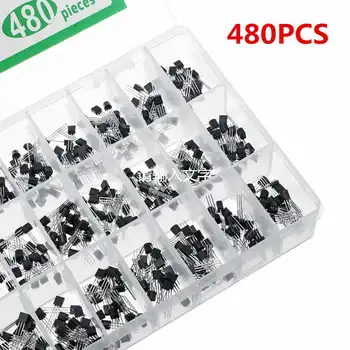 480Pcs 24 Types Silicon In-line NPN / PNP Transistor Assortment Kit Pack 2N2222 Components & Supplies Active Components
480Pcs 24 Types Silicon In-line NPN / PNP Transistor Assortment Kit Pack 2N2222 Components & Supplies Active Components