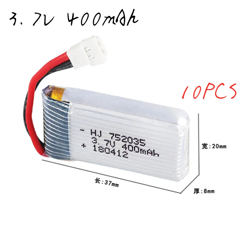 

Original 752035 3.7V 400mAh Lipo Battery For H31 X4 H107 MJX RC F47 DFD F180 Spare Parts Lipo battery 3.7 V For H31