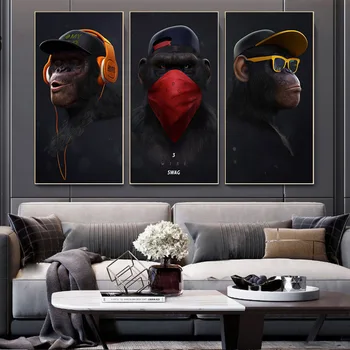 Glasses Headphone Music Monkey Canvas Poster And Prints Abstract Modern Wall Art Pictures Large Posters Home Decoration Painting
Glasses Headphone Music Monkey Canvas Poster And Prints Abstract Modern Wall Art Pictures Large Posters Home Decoration Painting