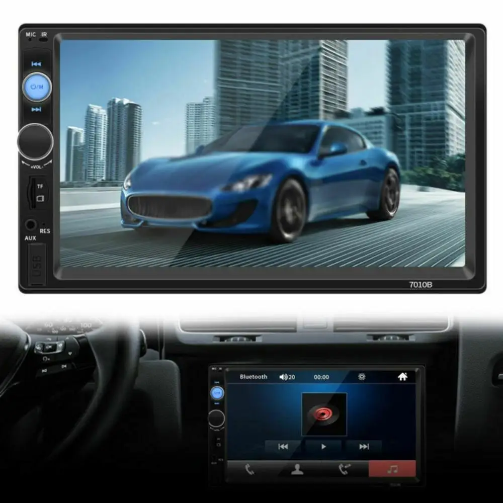 7'' 2-DIN HD Touch Screen Bluetooth Car Stereo Radio MP5 Player FM/USB/AUX