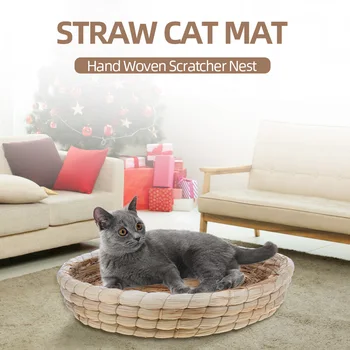 Pet Straw Mat Pet Bed Straw Cat Mat Hand Woven Scratching Nest Pad Cat Straw Weaving Cushion Bed for Cats Birds Rabbits
Pet Straw Mat Pet Bed Straw Cat Mat Hand Woven Scratching Nest Pad Cat Straw Weaving Cushion Bed for Cats Birds Rabbits