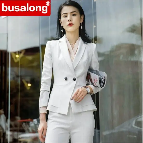 Large size Autumn White Double breast Women Business Suits Women's OL Tops+Long Pants Office 2 Piece Sets Ladies Formal WorkWear
Large size Autumn White Double breast Women Business Suits Women's OL Tops+Long Pants Office 2 Piece Sets Ladies Formal WorkWear