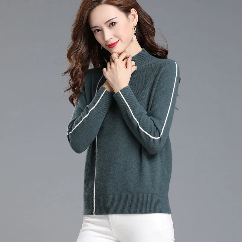 Sparsil Women Winter 100% Cashmere Sweaters Solid Striped Knitted Pullovers Soft Wool Warm Female Rib Cuff Knitwear Jumpers
Sparsil Women Winter 100% Cashmere Sweaters Solid Striped Knitted Pullovers Soft Wool Warm Female Rib Cuff Knitwear Jumpers