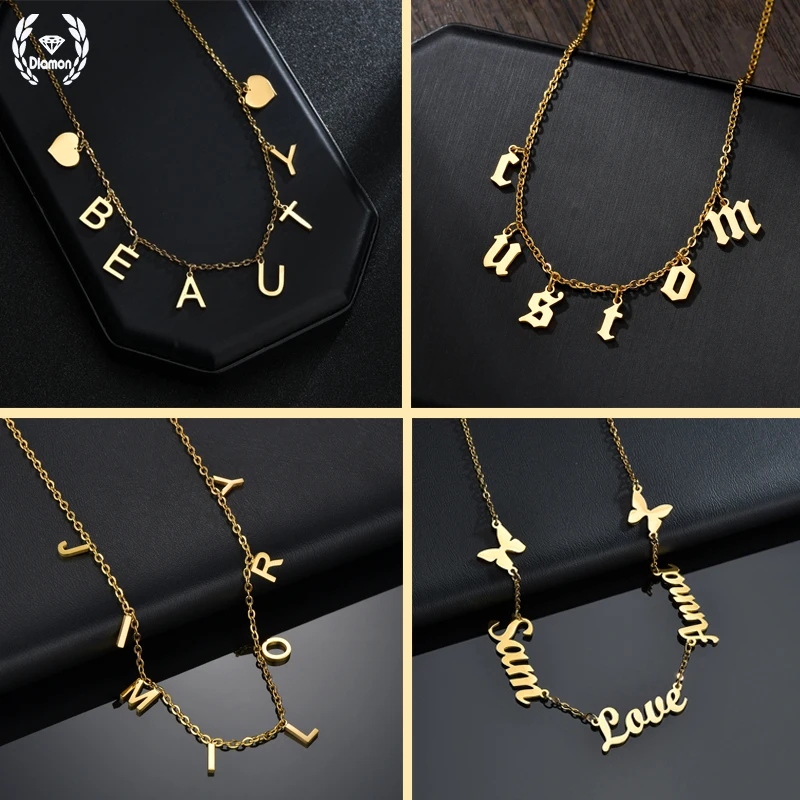 Personalized Stainless Steel Custom Family Names Chain Pendant For Women Letter Choker Necklace With Hearts Jewelry Gifts
Personalized Stainless Steel Custom Family Names Chain Pendant For Women Letter Choker Necklace With Hearts Jewelry Gifts