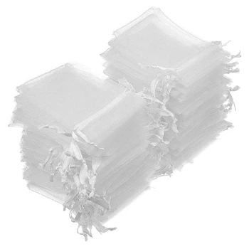 Drawstring Organza Bag,Wedding Favor Bags Christmas Gift Bags Jewelry Pouches Candy Mesh Pouches, White, 200 Pcs,7X9cm 
Drawstring Organza Bag,Wedding Favor Bags Christmas Gift Bags Jewelry Pouches Candy Mesh Pouches, White, 200 Pcs,7X9cm