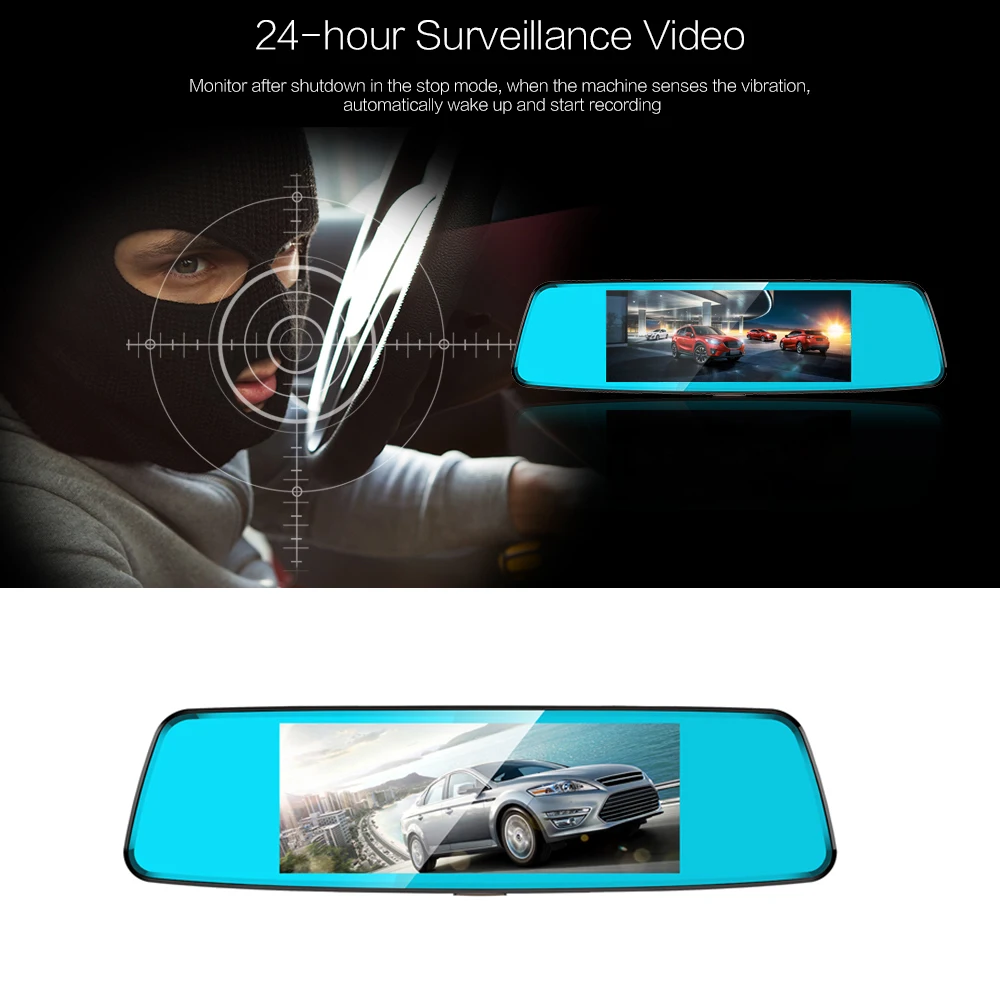 7 Inch Mirror Dash Cam Dual Camera Touched Screen Front Rear View HD Camera G-Sensor Night Vision Parking Monitor Car DVR
7 Inch Mirror Dash Cam Dual Camera Touched Screen Front Rear View HD Camera G-Sensor Night Vision Parking Monitor Car DVR
