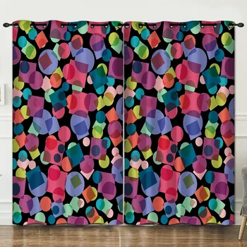 Colorful geometry room decoration curtain background decoration cloth pink curtains luxury 9
Colorful geometry room decoration curtain background decoration cloth pink curtains luxury 9