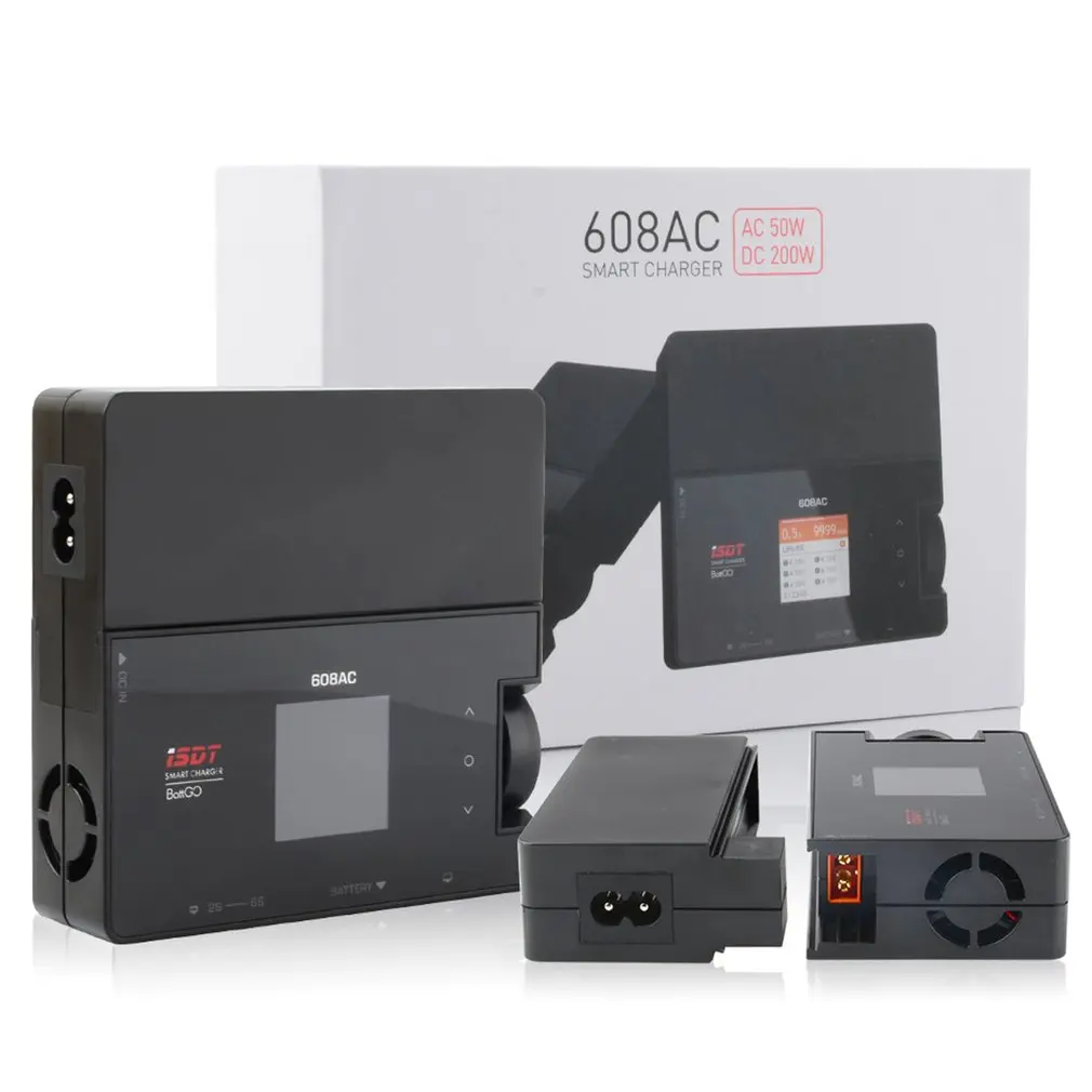 ISDT 608AC AC 60W DC 200W 8A BattGo Smart Battery Charger Discharger with Detachable Power Supply
ISDT 608AC AC 60W DC 200W 8A BattGo Smart Battery Charger Discharger with Detachable Power Supply