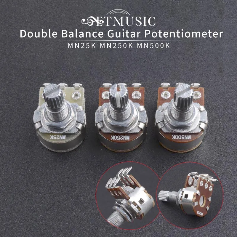 50PCS 18mm Shaft Dual Deck MN25 MN250 MN500K Blend Balance Pickups Potentiometer
50PCS 18mm Shaft Dual Deck MN25 MN250 MN500K Blend Balance Pickups Potentiometer