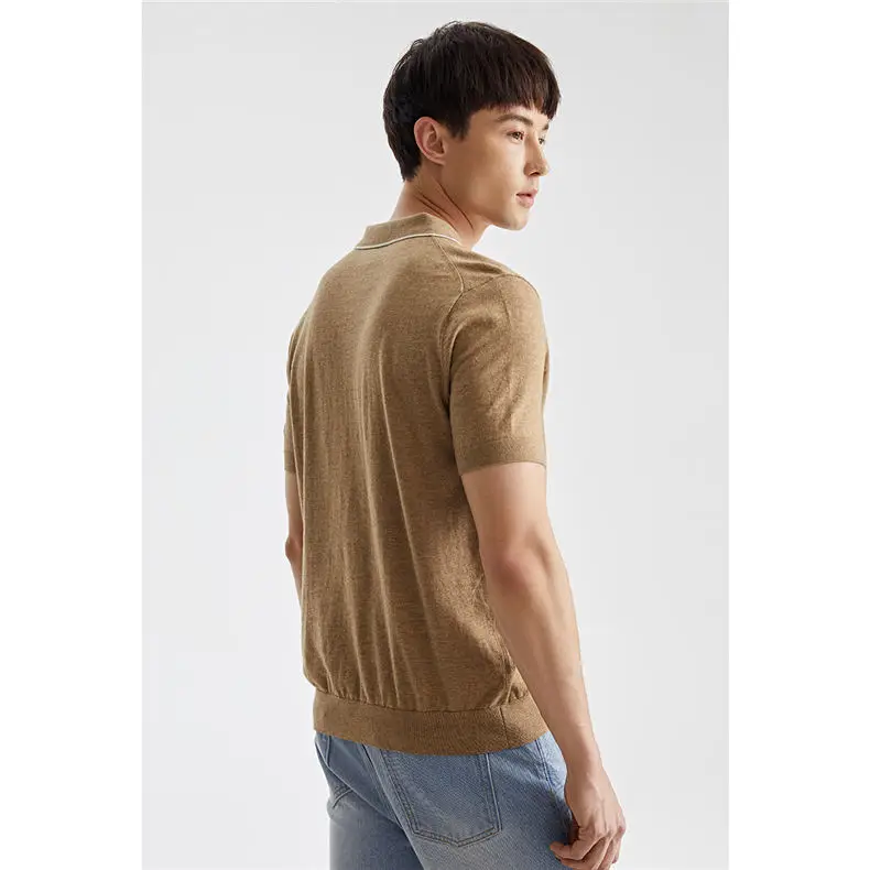 MuLS Brand Male Polo Shirt Men Quality Combed Cotton Summer Solid Knit Sweater Polo Male Pullover Trun-down Collar Plus Size 4XL 01