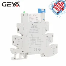 GEYA Dünne Relais PLC Interface Hongfa Relais Schraube Buchse 6A Relais 24VDC/AC Relais Buchse 6,2mm dicke(China)