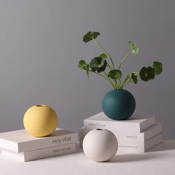 Small Round Vases Decoratio Home Morandi Colors Porcelain Ball Vase for Flowers Dining Table Ornament Nordic Wedding Flower Vase 
Small Round Vases Decoratio Home Morandi Colors Porcelain Ball Vase for Flowers Dining Table Ornament Nordic Wedding Flower Vase