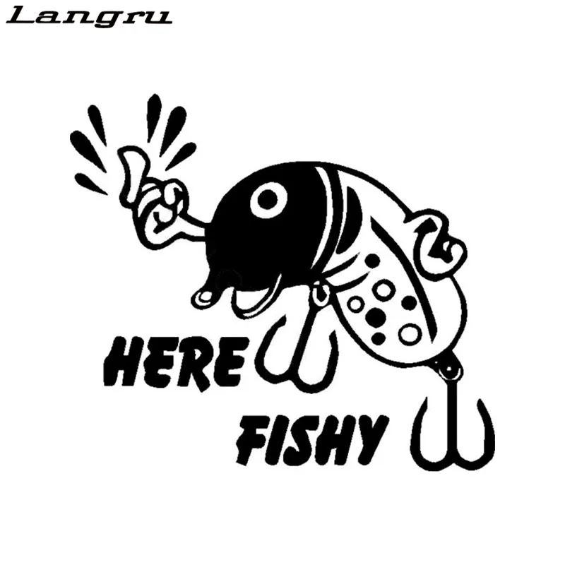 Langru "Here fishy" Lure Vinyl Decal Car Sticker Fishing Boat River Lake Decoration Car Accessories Jdm
Langru "Here fishy" Lure Vinyl Decal Car Sticker Fishing Boat River Lake Decoration Car Accessories Jdm