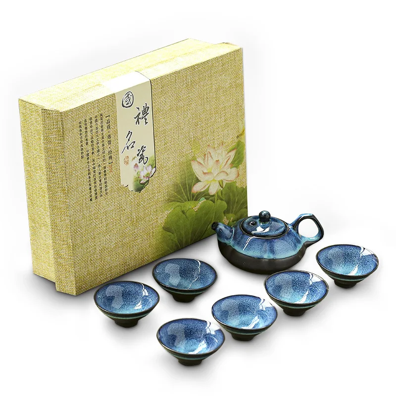 Jianzhan Tianmu Glaze Tea Set Jun Porcelain Kiln Changed Wire Drawing Tea Set Business Companion Gift
Jianzhan Tianmu Glaze Tea Set Jun Porcelain Kiln Changed Wire Drawing Tea Set Business Companion Gift