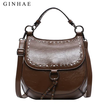 Rivet Saddle Bag Women Luxury Brand Designer Handbags Female High Quality Pu Leather Shoulder Bags Ladies Fashion Messenger Bag
Rivet Saddle Bag Women Luxury Brand Designer Handbags Female High Quality Pu Leather Shoulder Bags Ladies Fashion Messenger Bag