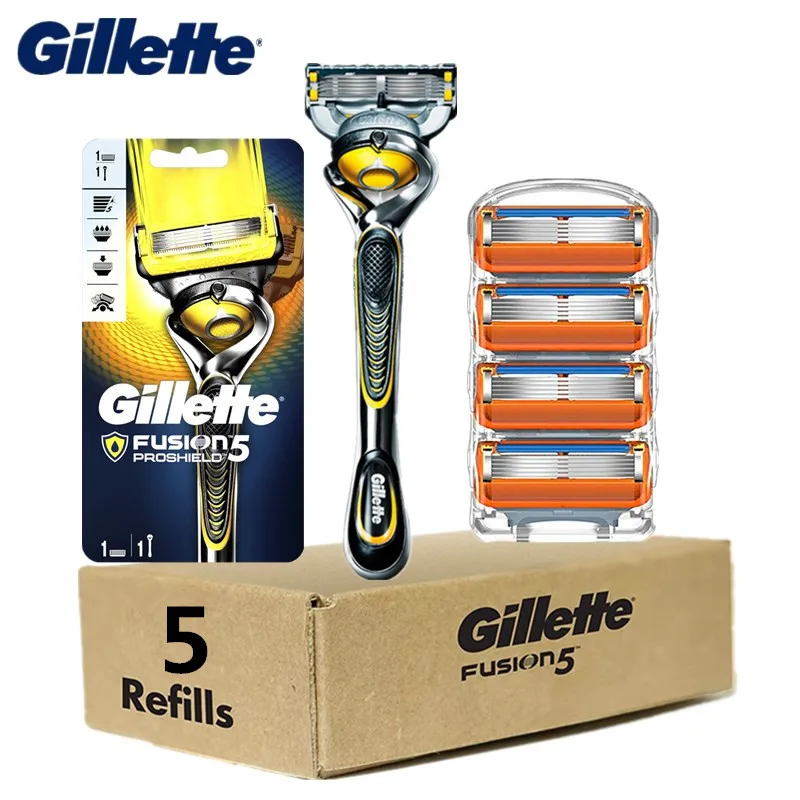 Gillette Fusion Proshield 5 Razors Men Manual Shaver Razors Machine for Shaving Blades with 5pcs Original Replacement Blade
Gillette Fusion Proshield 5 Razors Men Manual Shaver Razors Machine for Shaving Blades with 5pcs Original Replacement Blade