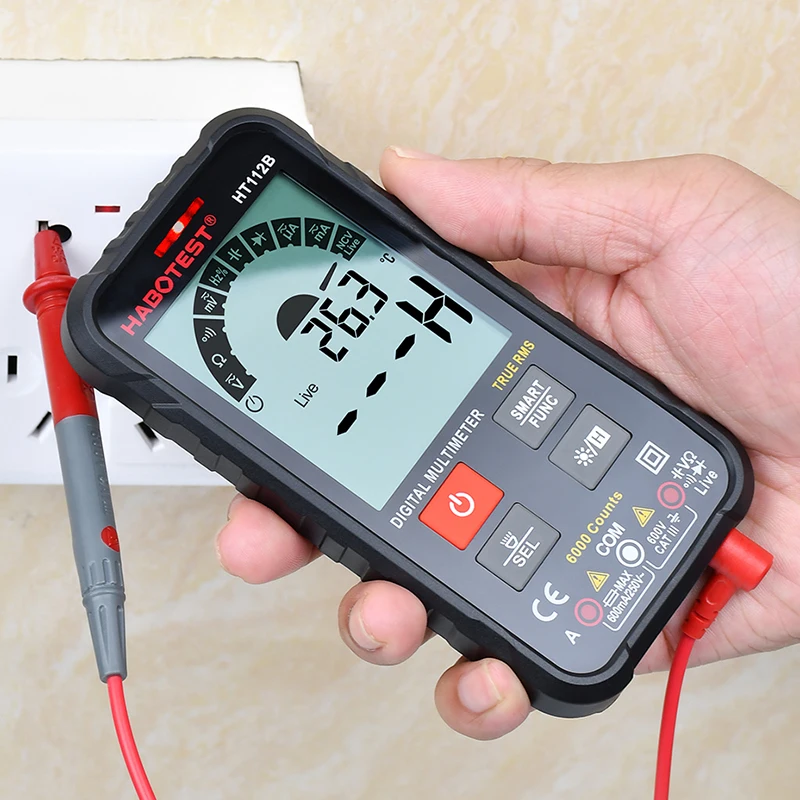 HABOTEST Smart Portable Digital Multimeters Amp Ohm Hz Capacitance Battery Tester Voltmeter Auto Range Voltage Current Tester
HABOTEST Smart Portable Digital Multimeters Amp Ohm Hz Capacitance Battery Tester Voltmeter Auto Range Voltage Current Tester