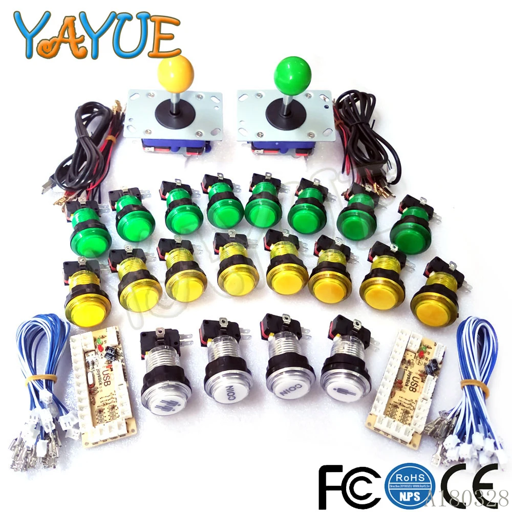 Zero Delay Arcade Joystick Buttons DIY Kit with LED Push Button and ZIPPY Joystick for Pandora Box Console PC /Raspberry Pi
Zero Delay Arcade Joystick Buttons DIY Kit with LED Push Button and ZIPPY Joystick for Pandora Box Console PC /Raspberry Pi