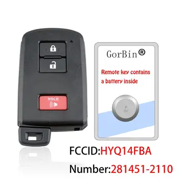 GORBIN HYQ14FBA 281451-2110 Keyless Entry Go Smart Remote Car Key for Toyota Land Cruiser Tacoma Highlander 2015 2016 2017 2018
GORBIN HYQ14FBA 281451-2110 Keyless Entry Go Smart Remote Car Key for Toyota Land Cruiser Tacoma Highlander 2015 2016 2017 2018