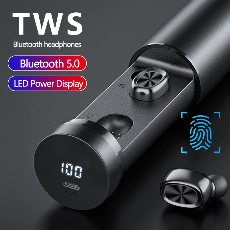 TWS Bluetooth 5.0 Earphone Wireless Touch Control Waterproof Earphones Earbuds Noise Cancelling HIFI Wireless Headphones Headset
TWS Bluetooth 5.0 Earphone Wireless Touch Control Waterproof Earphones Earbuds Noise Cancelling HIFI Wireless Headphones Headset