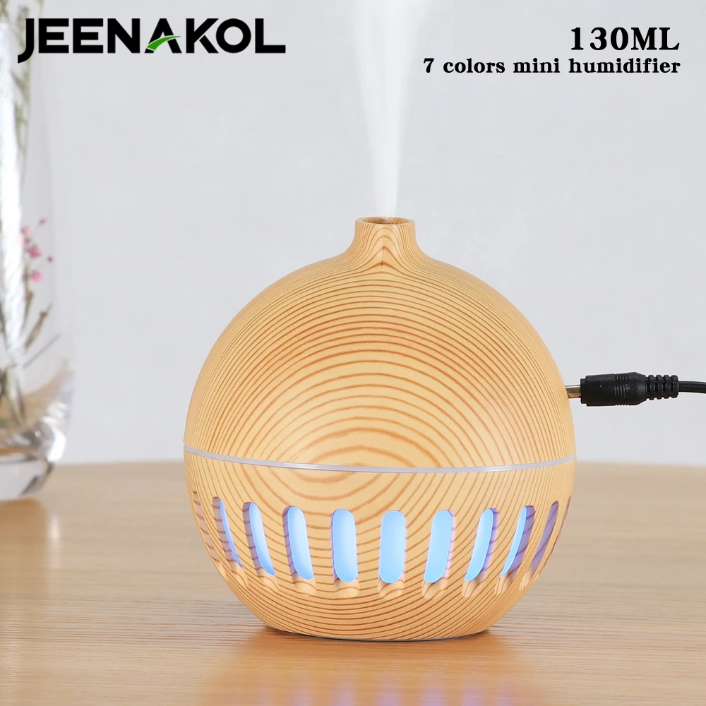 130ML USB Mini Office Aromatherapy Machine Household Humidifier Night Light Colorful Wood Grain Small Atomizer Aroma Diffuser
130ML USB Mini Office Aromatherapy Machine Household Humidifier Night Light Colorful Wood Grain Small Atomizer Aroma Diffuser