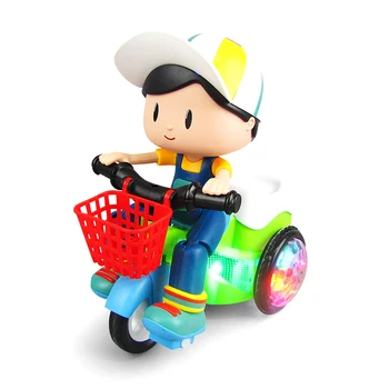 

Electric Car Electric Stunt Car Tricycle Model Toy Car Toys 360 Degree Rotate Dynamic Lighting Music For Children Birthday Gift